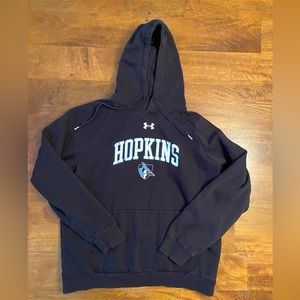 UNDER ARMOUR black Johns Hopkins Bluejays hoodie sweatshirt. Men’s size Large